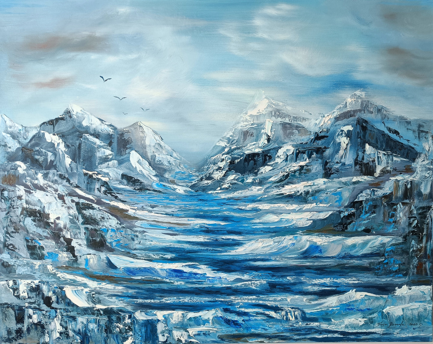 Alppien taikaa ja sen tuulet (100 × 80x5)