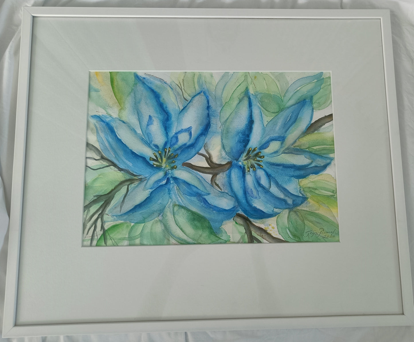 Sininen hetki yhdessä (30x42)