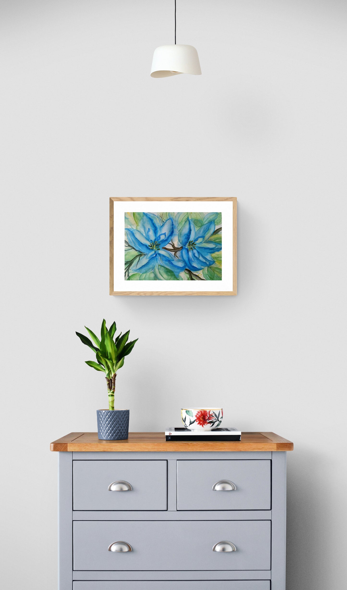 Sininen hetki yhdessä (30x42)