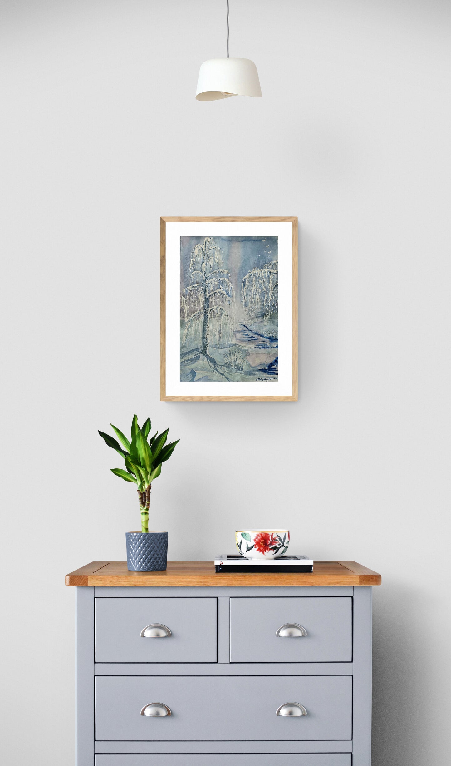 Talviyö joella (38 x 56)