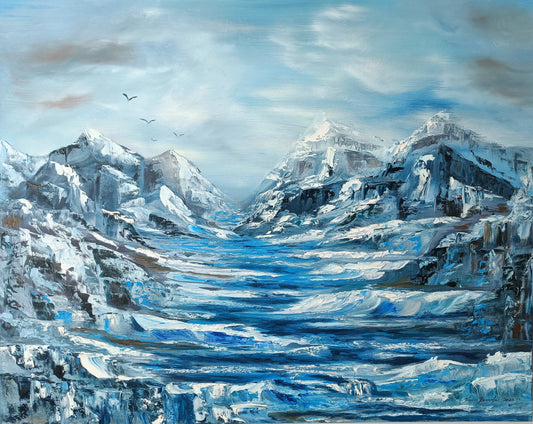 Alppien taikaa ja sen tuulet (100 × 80x5)